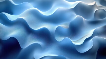Fototapeta premium Abstract blue wavy surface.