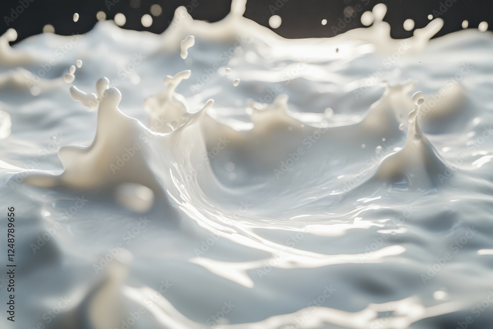 Aufkleber dynamic splash of liquid creating captivating visual effects in advertising layouts