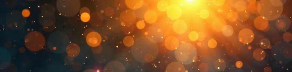 Obraz premium Golden bokeh, dazzling light, ethereal effect, bokeh, incandescent, star