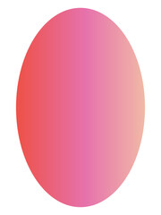 Gradient Egg: A vibrant, abstract image of an egg-shaped form, created with a smooth gradient of pink, coral, and light orange hues. The image provides a sense of simplicity and elegance.