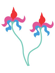 Abstract flowaers vector illustration on a white background