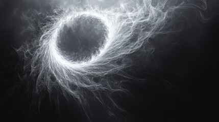 Ethereal glowing vortex of swirling energy against a dark backdrop