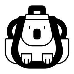 Backpack black icon