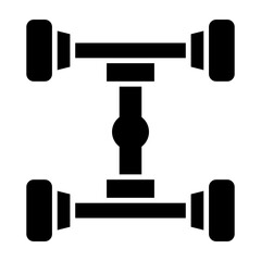 Chassis Vector Glyph Icon Design Design