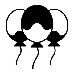 Balloon black icon