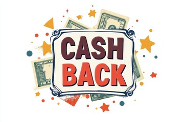 Clever cash back emblem showcasing savings and rewards in a vibrant design