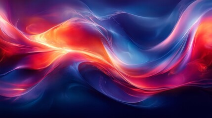 Vibrant Abstract Gradient with Fluid Dynamic Motion. Generative AI