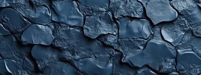 Dark blue stone texture background, cracked surface, design element