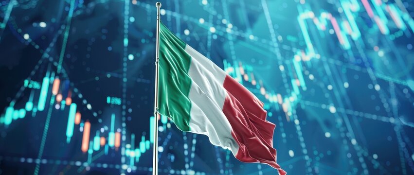 Italian Flag & Finance - Powered by Adobe