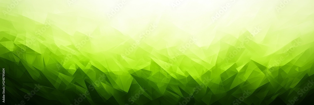 Poster abstract green 3d low poly style gradient background of triangles, modern minimalist design