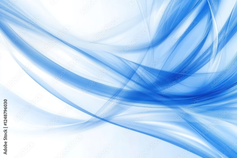 Poster abstract blue wave patterns creating a serene background effect
