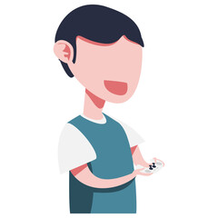 a man gamer illustraion