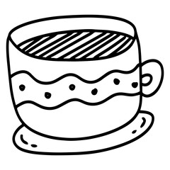 outline doodle coffee cup