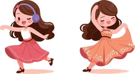 girl in pink dress with a doll