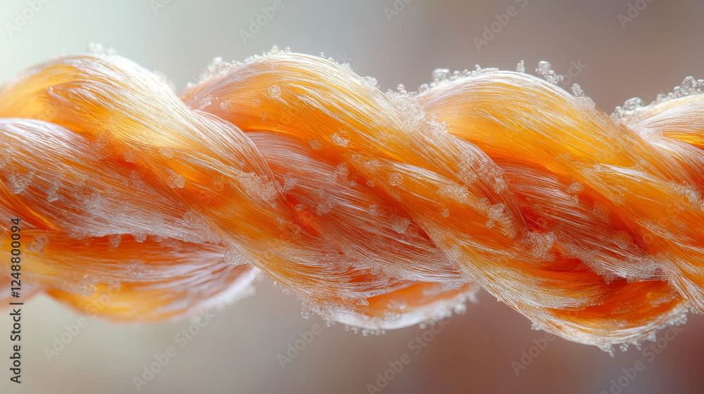 Poster a macro shot of intertwined muscle fibers, showing fine details of texture and structural compositio