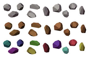 色々な岩石のイラスト