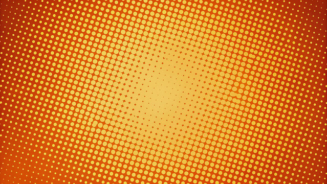Fototapeta Vibrant Orange and Yellow Halftone Background Design