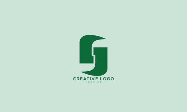 SJ JS JJ Abstract initial monogram letter alphabet logo design
