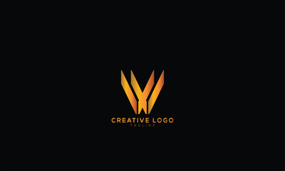 WY YW WX XW WYX Abstract initial monogram letter alphabet logo design