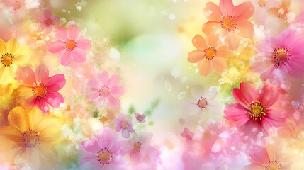 Obraz premium Floral background featuring bokeh lights.