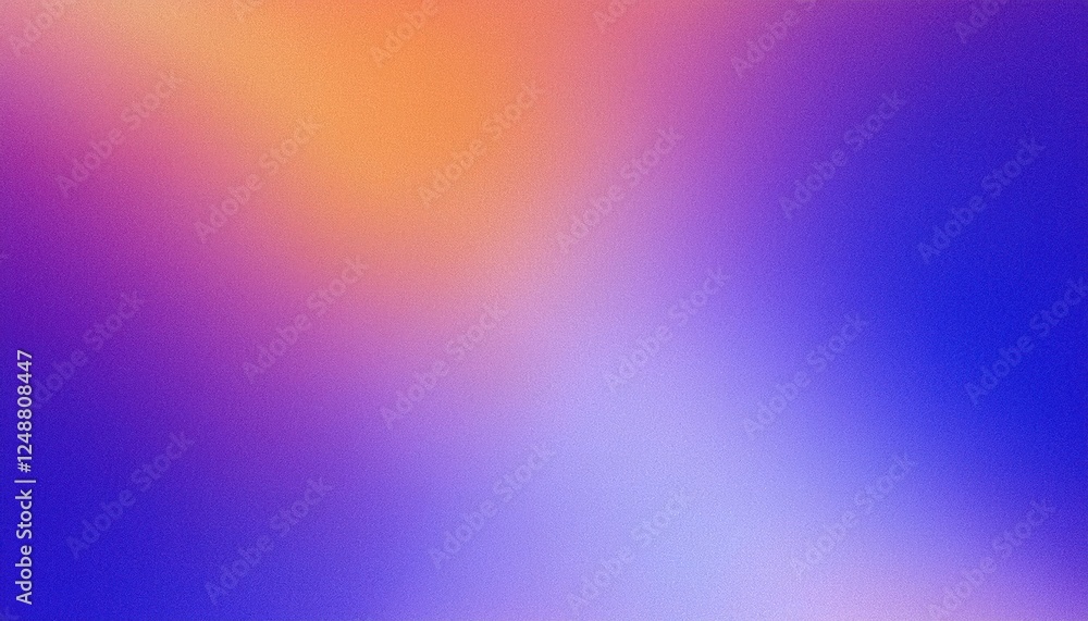 Poster soft gradient texture with abstract blur in blue, purple, and orange tones for digital background or