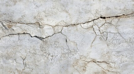 Aged Gray Concrete Wall with Deep Cracks - Architectural Texture