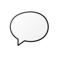 Fototapeta premium Blank speech bubble, white isolate background, isolated on a transparent background.