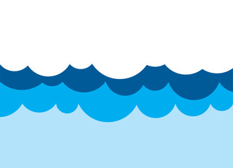 Vector blue waves. Modern nautical pattern. Trendy design element. Abstract water. Swimming pool. Rest on the water. Vector background.