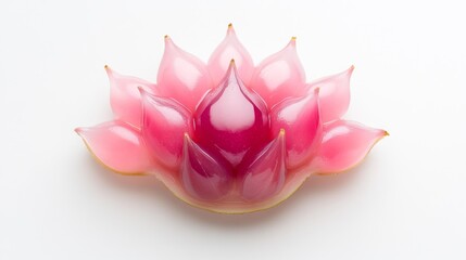 Exotic Pink Dragon Fruit on White Background. Generative AI