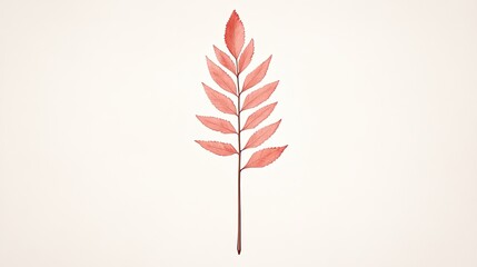 Delicate watercolor illustration of a single leaf on a soft background, ideal for nature-themed designs