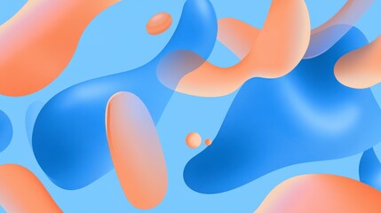 Abstract Fluid Shapes Graphic Design - Modern Color Pattern