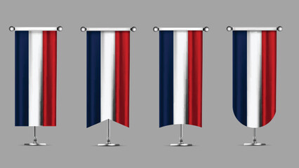 Collection of Vertical Banners Featuring the FRANCE Flag