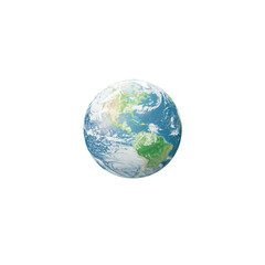 Fototapeta premium Earth globe illustration on white isolated background., isolated on a transparent background.