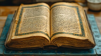 Obraz premium Ancient Arabic Text: A Glimpse into History