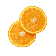 Fototapeta premium Fresh orange slices on a white isolated background.