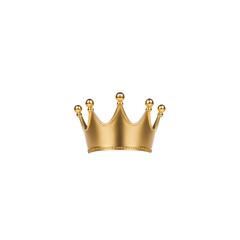 Gold crown illustration on a white isolated background.