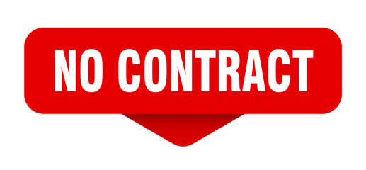 no contract sticker. no contract sign on transparent background