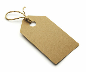 Blank Brown Kraft Paper Gift Tag with Jute String