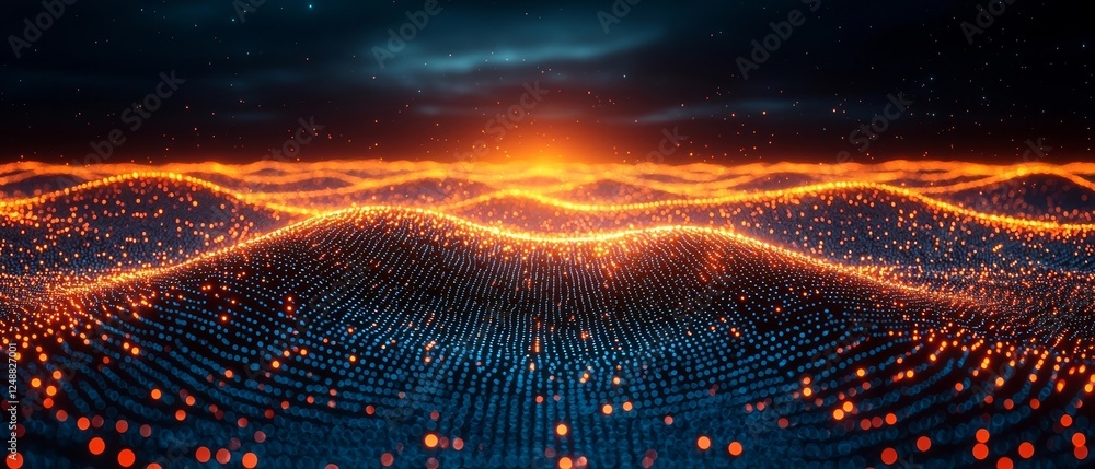 Aufkleber glowing digital spider web symbolizing fraudulent network activity for cyber security concept