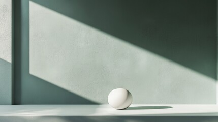 Ping pong ball and geometric shadows on a wall