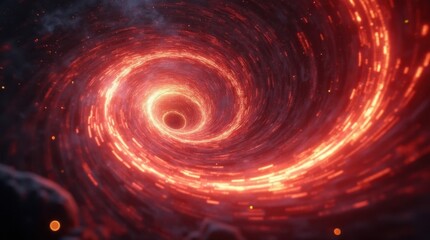 High-Energy Light Vortex with Red and White Streaks
