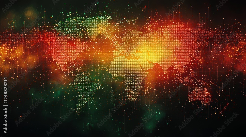 Poster dynamic heatmap of global sentiment a colorful visualization of online emotions