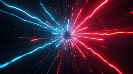 Obraz premium Neon Explosion Abstract Art