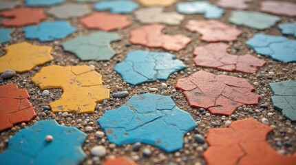 Fototapeta premium Close-up Mosaic Pavement Texture