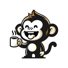 Happy Coffee Monkey