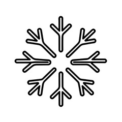 Fototapeta premium Snowflake icon for winter and holiday-themed applications