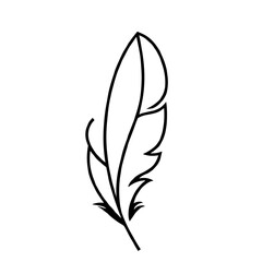 Obraz premium Feather vector icon for writing and creativity designs