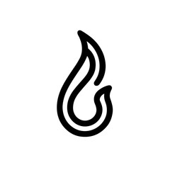 Obraz premium Flame icon for fire and energy concepts