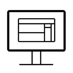 Presentation Screen Vector Icon for Business Concepts