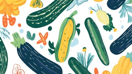 A Colorful Pattern of Fresh Vegetables